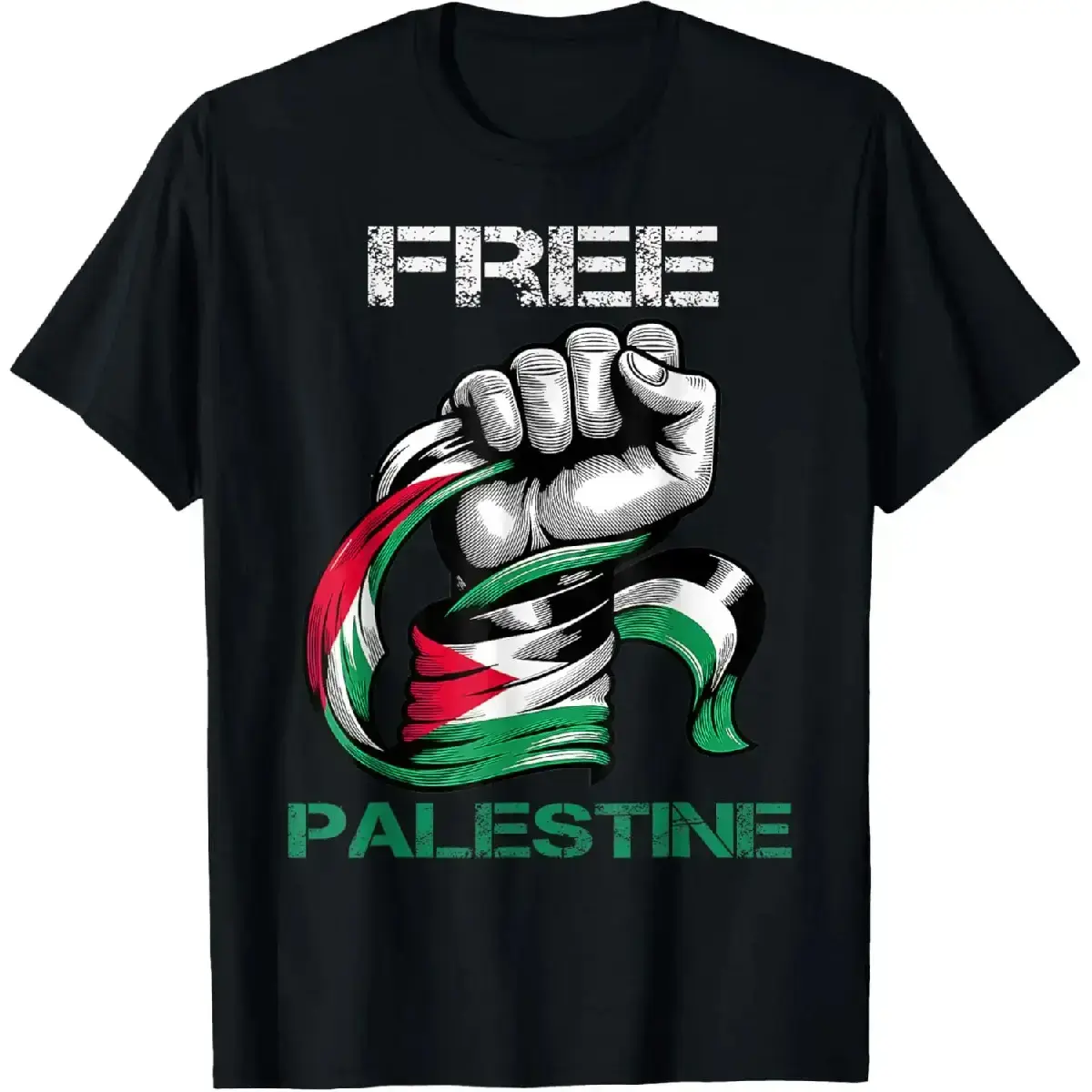 100% Cotton I Love Free Palestine Flag Save Gaza Strip Palestinian T-Shirt