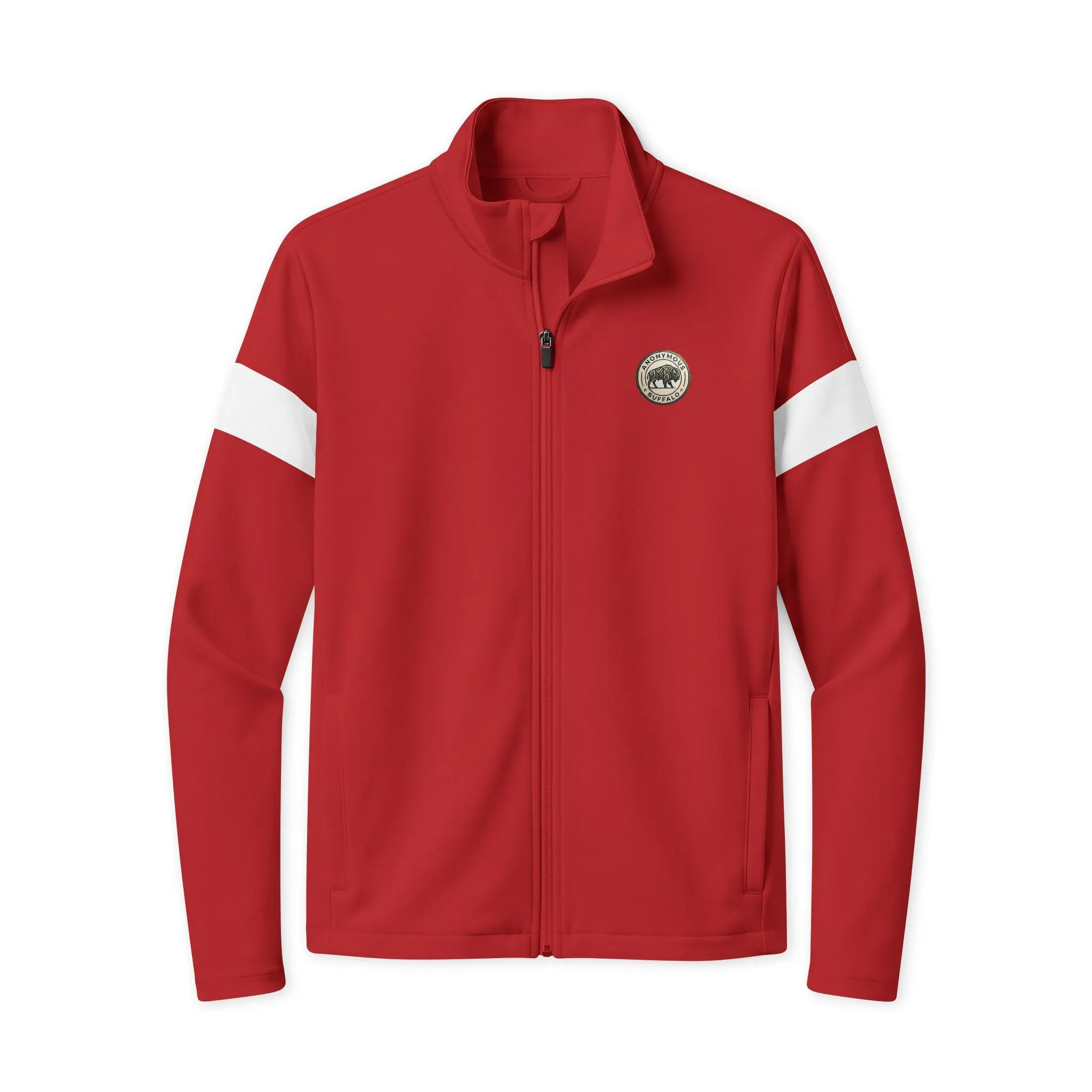 Biker Track Jacket – Anonymous Buffalo Full-Zip Lightweight Casual Jacket for Riders, Unisex