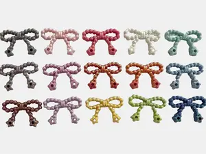 Acrylic Bow Beads - UV Coated - Pack of 10 - 23x33mm