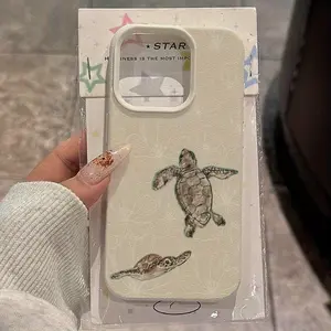 Elegant Turtle Pattern iPhone Case, Durable Protective Anti-Drop Soft Shell for iPhone 14 Pro Max, 13, XS Max, 12 Pro, XR, 11, Full Coverage Protection Accessories