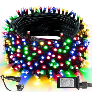 66FT 200 LED Christmas String Lights,  Connectable Green Wire 8 Modes String Lights, Waterproof Christmas Lights for Indoor Outdoor Patio Party Wedding Decorations, Multi-Colored/WarmWhite