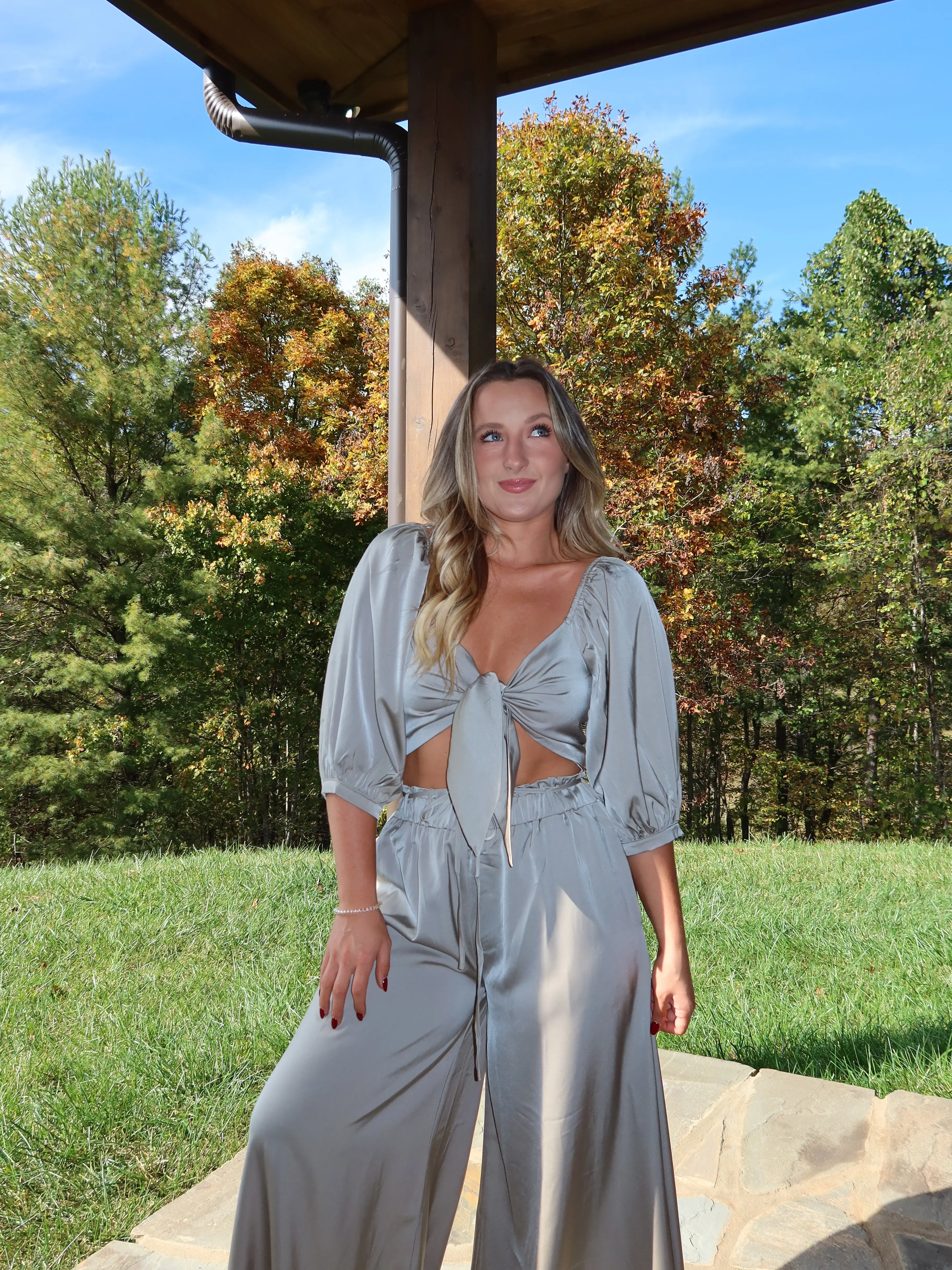 Mavis Tie Front Top