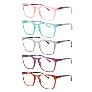 5-Pack Unisex Reading Glasses with Blue Light Protection Featuring premium blue light blocking lenses effectively filter harmful blue light. Stylish spring hinge design fits various face shapes. Ideal for reading, daily commuting, and computer work. Gift