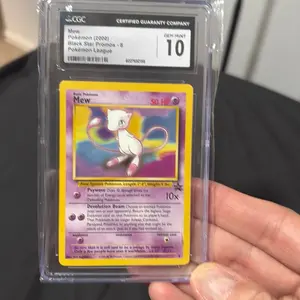 Mew Pokemon 2000 Black Star Promo 8 Pokemon League Card CGC 10 Gem Mint Condition for