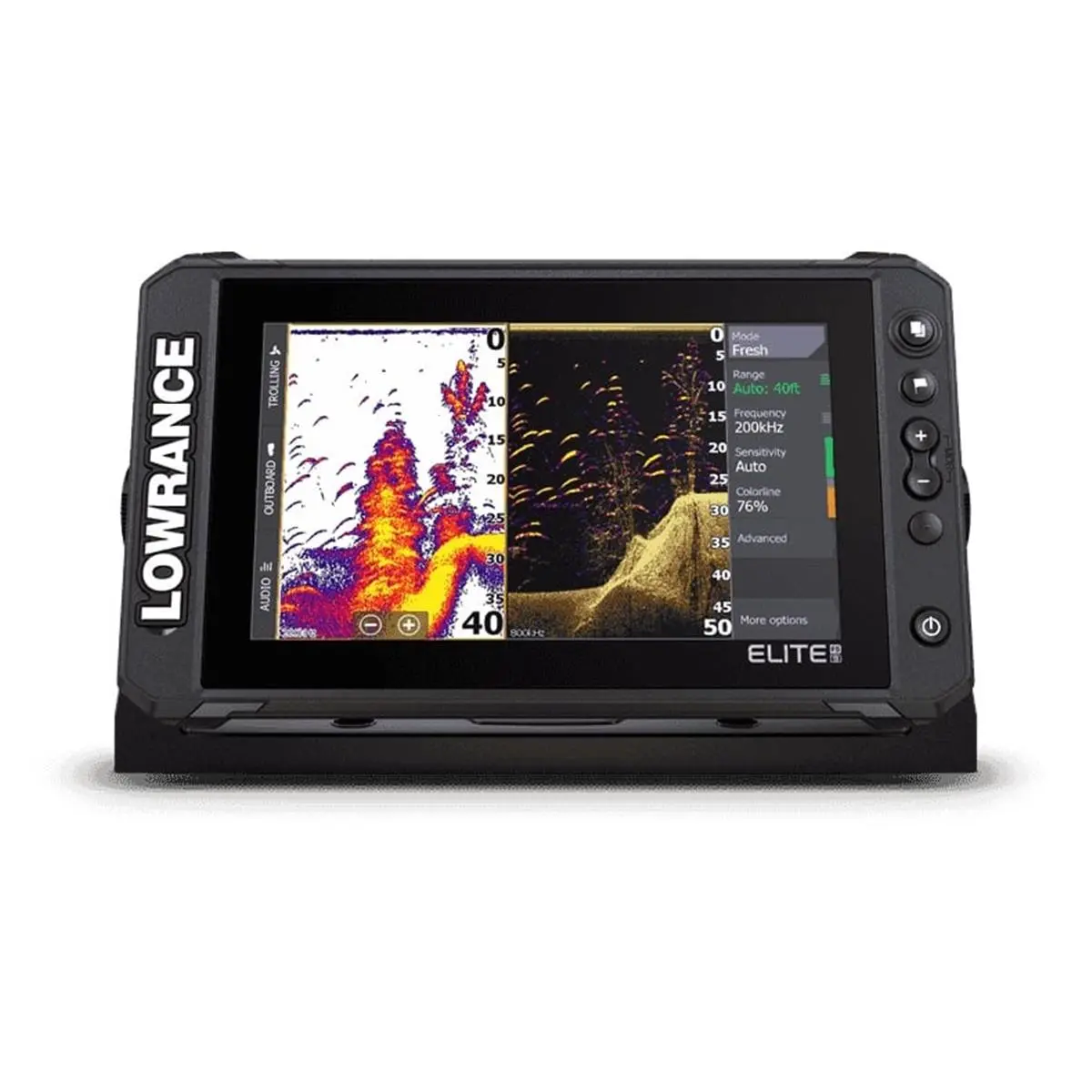 Lowrance LOW00015692001 Elite FS 9-in Chartplotter & Fishfinder - Black, Active Imaging 3-in-1 Transducer, C-Map Contour Plus, High Resolution, 12V DC, 3A Fuse, 9.5 lbs, Full Networking, Bluetooth, WiFi, Waterproof, 1 Port (5-Pin Ethernet Connector), Wate