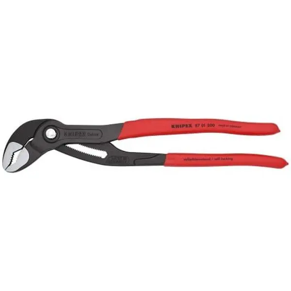 KNIPEX 87 01 300 SBA 12" Cobra Water Pump Pliers - Hardened for Nuts, Pipes, Easy Adjustment, with Teeth for Touch & Pinch Tasks