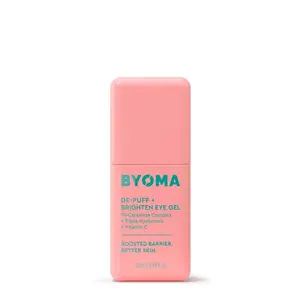 BYOMA De-Puff + Brighten Eye Gel - Lightweight Gel Eye Cream for Dark Circles Puffiness & Wrinkles - Under Eye Cream With Hyaluronic Acid & Vitamin C - Barrier Repair Skincare - 0.68 fl. oz