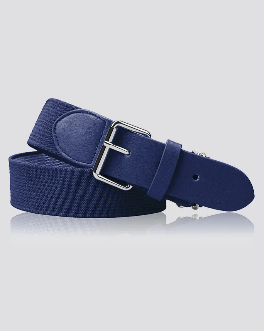 Durable Elastic Baseball & Softball Belt for Adults & Youth with PU Leather Tabs and Quick-Adjust Metal Buckle