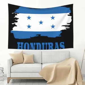 Funny Honduras Map Flag Durable Decorative Tapestry - Vibrant Home Goods Home Textile, Indoor Wall Mural, Bedroom Room Decor Supply