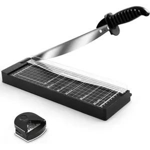 Paper Cutter 12 Inch, 8 Sheet Capacity, Heavy Duty Paper Cutter for Cardstock, Guillotine Paper Trimmer for Crafting, Classroom and Office