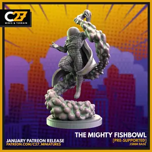 Mysterio 40mm Scale 3D-Printed Character Figure Miniature, Crisis Protocol Proxy, Collectible Miniatures (C27), 3D-Printed Miniatures