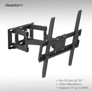 【Summervibes】Ubesgoo Universal TV Stand Base Bearing 88 LBS Table Top TV Mount Stand 26-55 Inch Double Pendulum Large Base TV Stand Soundbar TV Mount Up and Down -10~10° for Most Flat or Curved TVs