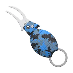 GRAGI Green Fork,Outdoor Tools,Multifunctional Golf Fork,Stainless Steel Turf Repair Tool,with Whistle Function, Nylon Fiberglass Handle For Garden Maintenance & EDC Use