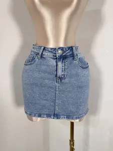 basic denim mini skirt