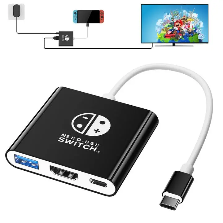 Dock Station for Switch OLED, Steam Deck, ROG Ally, Legion GO, Phone, PC | Portable Switch TV Dock for Phone with 4K 60Hz HDMI, 100W PD, USB 3.0 Port, Not Compatible with Switch 2