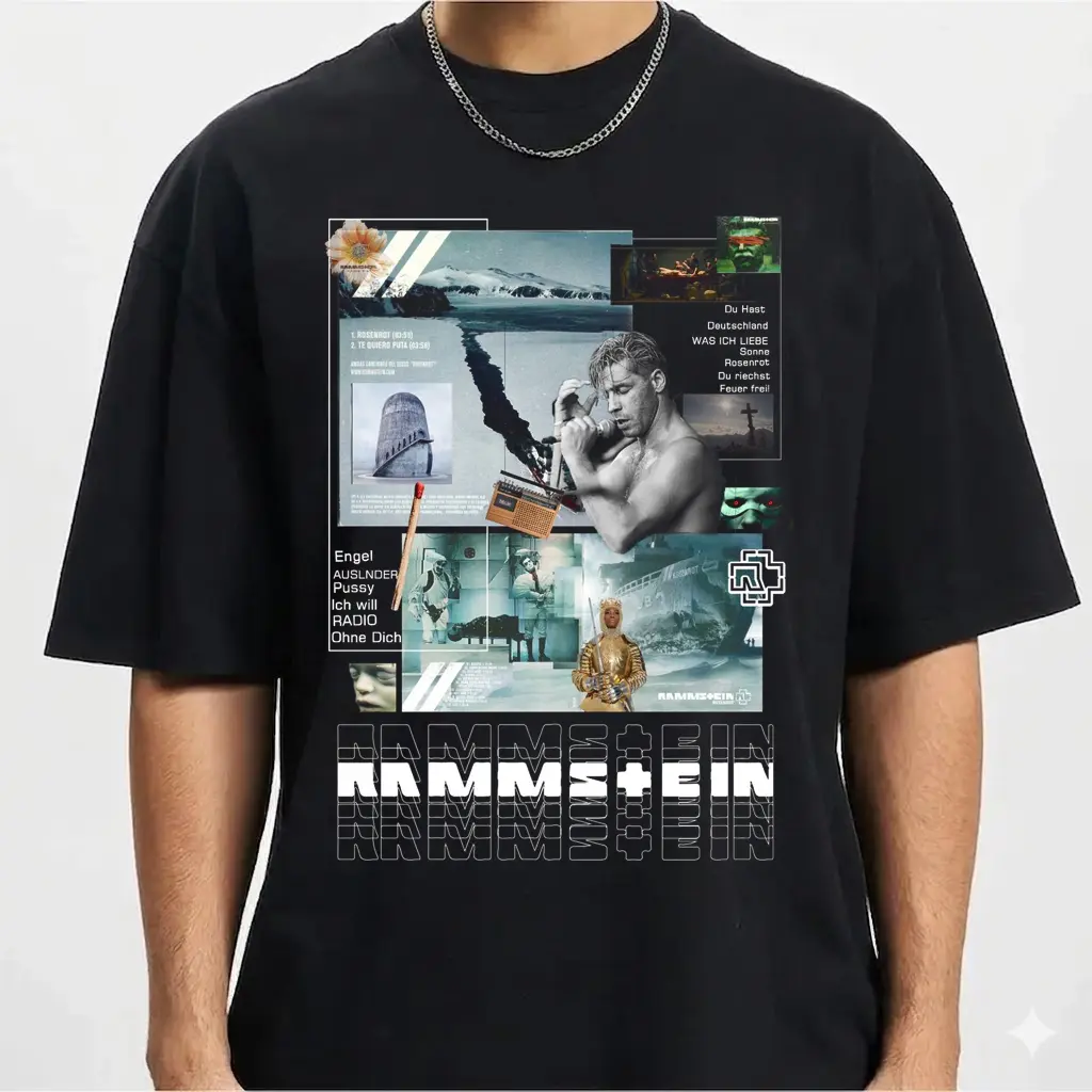 Rammstein Classic Industrial Metal Graphic Tee Gift For Fans
