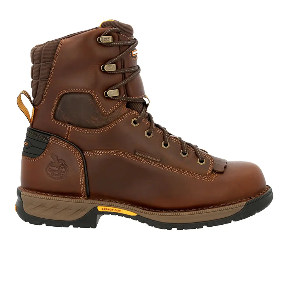 Georgia Boots Mens Athens 360 8 Inch Waterproof Soft Toe  Work/Duty - Brown