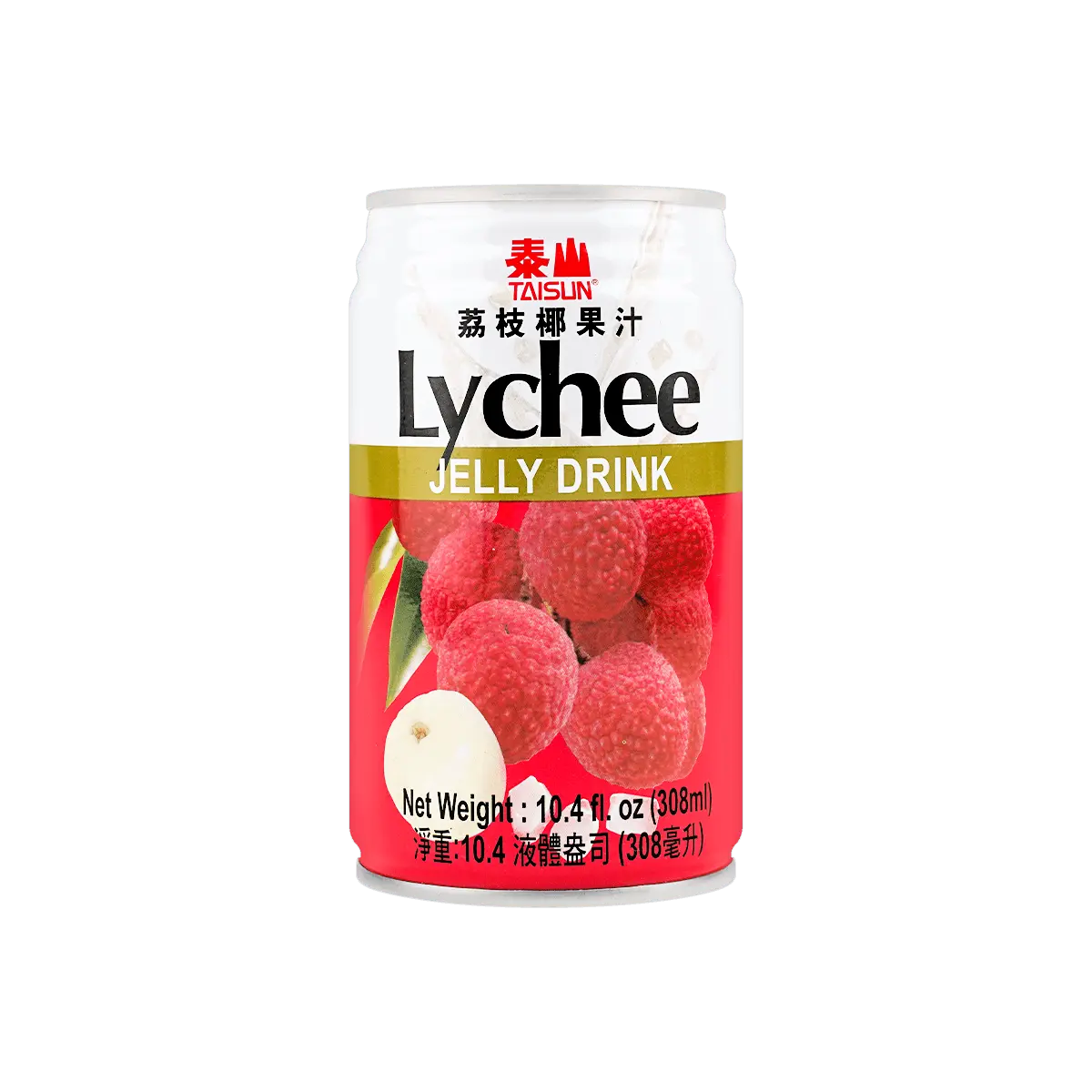 TAISUN Lychee Coconut Jelly Drink 308ml - Refreshing Tropical Beverage with Real Fruit Pieces
