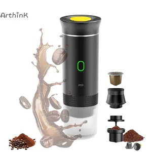 Arthink Portable Electric Espresso Maker Mini Travel Coffee Machine with USB-C 3-in-1 Car Coffee Maker for Ground Coffee & Capsules 60ml Capacity 18650/2500mAh Battery Multifunctional Compact Design TikTokShopBlackFriday