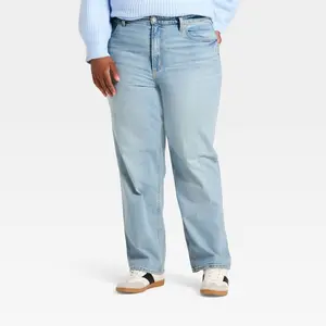 Women's Highest-Rise Vintage Straight Jeans - Universal Thread Vintage Light Wash 17 Short