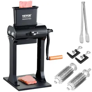 VEVOR Commercial Meat Tenderizer,  Heavy Duty Stainless Steel Meat Tenderizer Machine, Quick and Easy Manual Operation Kitchen Tool, 5.8" Feed Port for Beef, Turkey, Chicken, Pork, Steak, and Fish