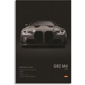 Supercar M4 CSL Poster Racing Wall Art Painting Canvas Birthday Gift Prints House Decor