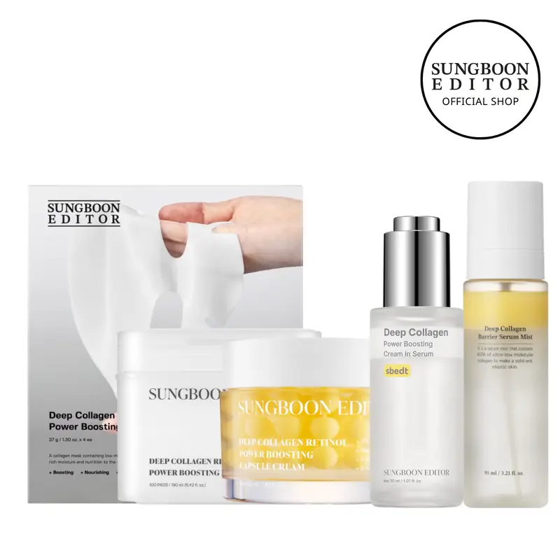 [SAVE $72] Sungboon Affordable Ultimate Glow Set  | 5 BEST SELLING products | with Deep Collagen, Retinol, Niacinamide |  Firming, Moisturizing, Collagen Boosting, Anti aging Korean Home Aesthetic for all skin types