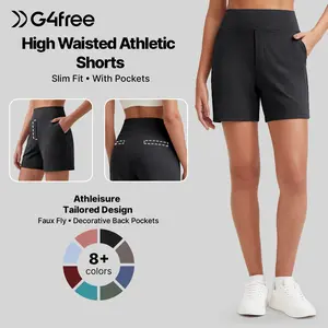 G4Free Women's Athletic Shorts High Waisted Running Yoga Shorts Summer Casual Burmuda Shorts with Pockets Activewear G4Free Women's Athletic Shorts High Waisted Running Yoga Shorts Summer Casual Burmuda Shorts with Pockets Activewear
