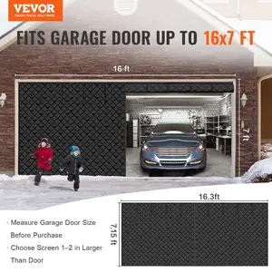 Summervibes VEVOR Garage Door Screen for Winter, 9x7FT, Garage Door Insulation Kit, Magnetic Thermal Insulated Door Curtain with 300D Oxford Fabric Heavy Duty Weighted Bottom, Easy Assembly for Garage DoorVEVOR Super Brand Day