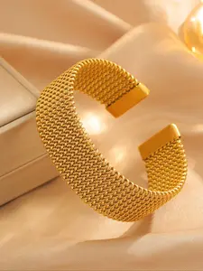 Vintage Stainless Steel Mesh Bracelet, Fashionable Jewelry for Men & Women, Trendy All-match & Exquisite Jewelry for Birthday Gift, Elegant Minimalist Bangle, High Quality Bracelet