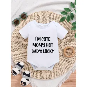 Baby Boy Leisure Cute Clothing Letter Print Long Sleeve Jumpsuit Crawling Suit, for Outdoor