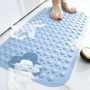 Machine washable Non-slip bath tub mat , 1 Grey Count Soft Ball Design jacuzzi bathtub Mat with Massage Bubble, Bathroom Floor Mat,  Quick Drying shower mat , Fashionable Bathroom Decor for Hotel and Home Use, Household Items, bathroom accessories