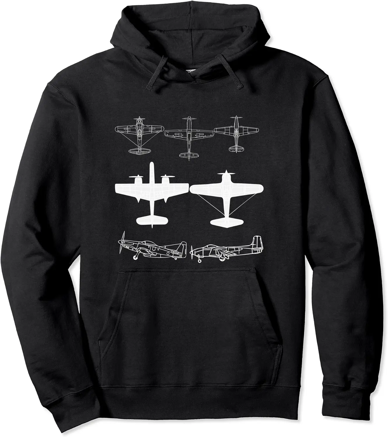 ww2 fighter planes p51 mustang spitfire Pullover Hoodie - Kevincifuen Shop 86B09MJQKS5X
