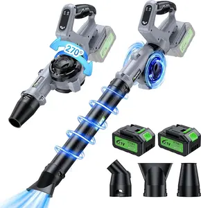 ZARIMI Electric Cordless Leaf Blower with 2X 4.0Ah Batteries & Charger 3 Speed Modes 190MPH Twin-Turbo Technology Ergonomic Design for Lawn Care & Yard Maintenance Tool