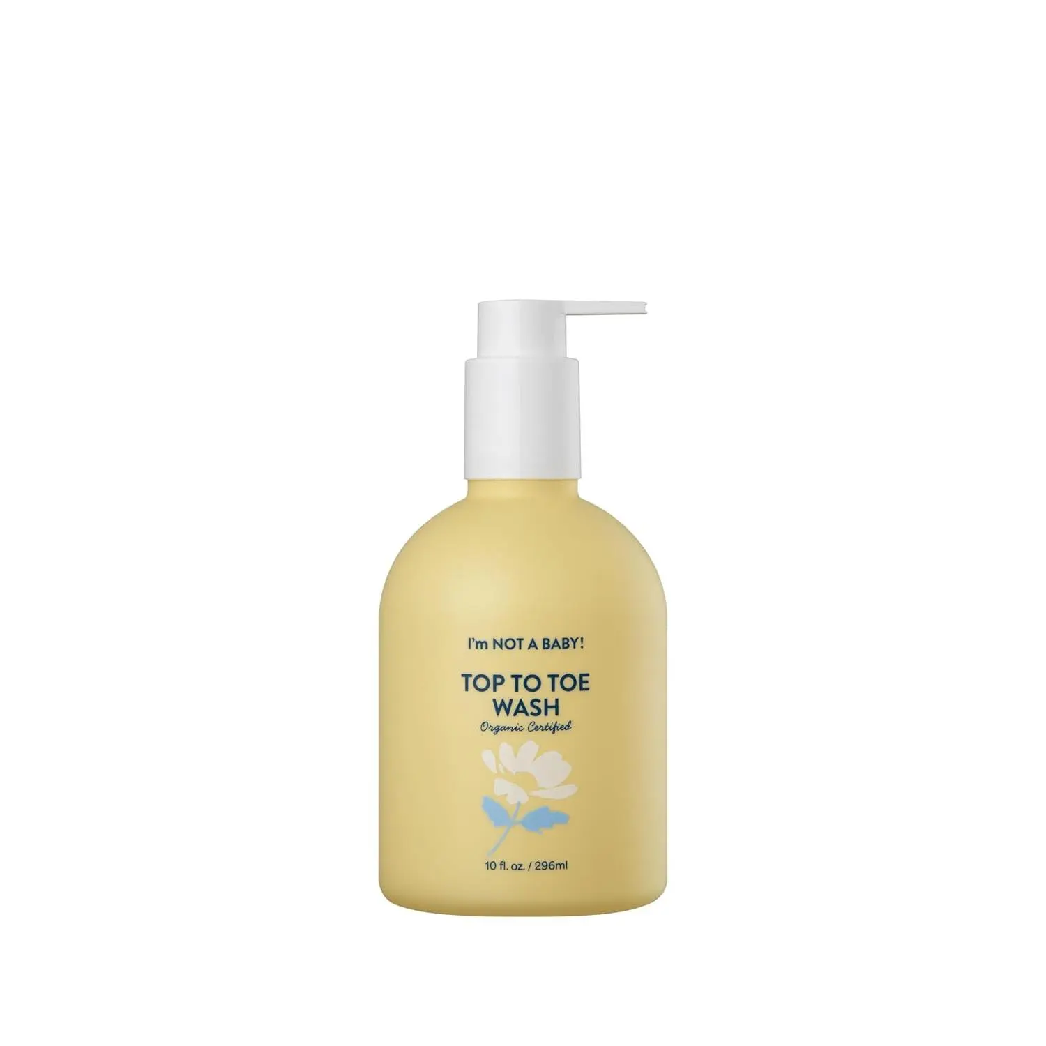 I'M NOT A BABY! Top to Toe Wash Organic Certified - Dermatologist Tested, Allergen-Free, Cruelty-Free, PETA-Approved, 10 Fl Oz
