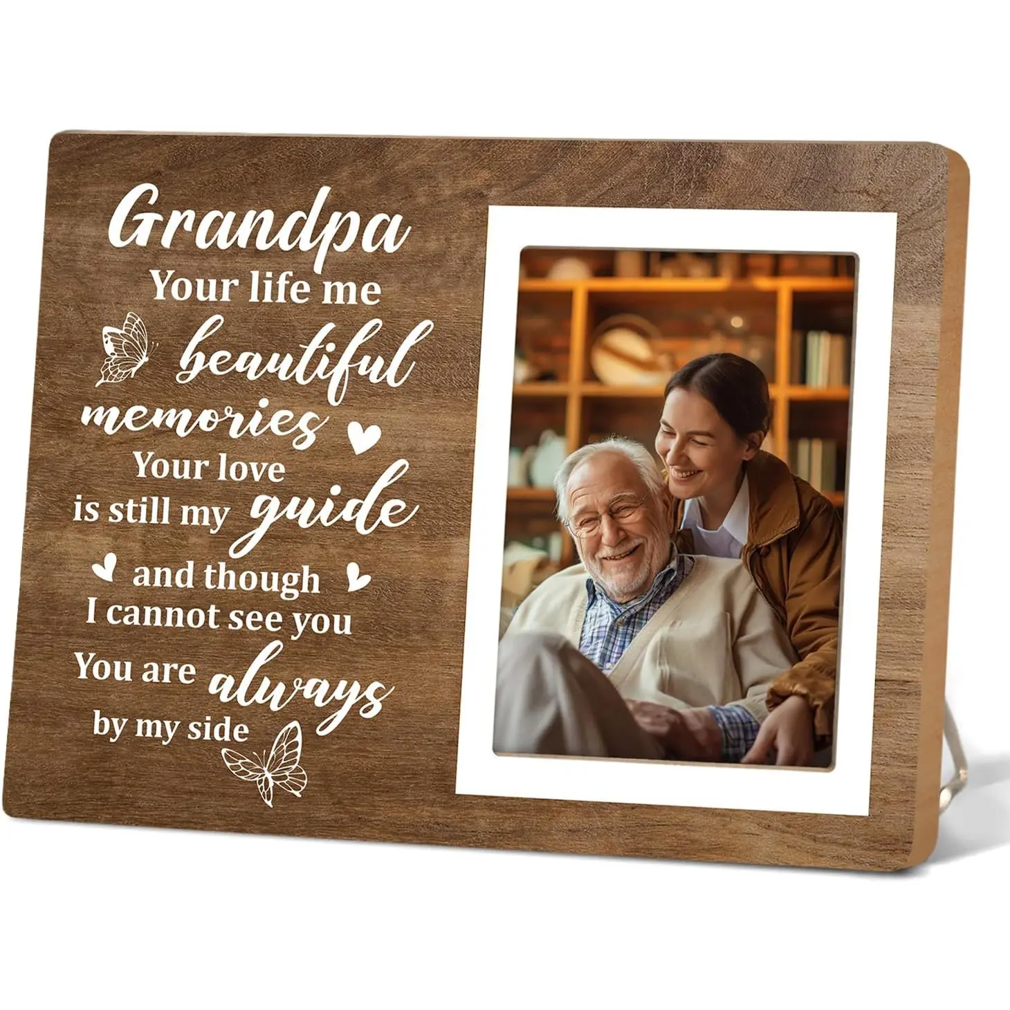 Memorial Grandpa Picture Frame, Sympathy Gifts for Loss of Loved Grandpa, Bereavement Gifts for Loss of Grandfather, Remembrance Picture Frame or Memorial Gift, Fits 4 x 6 In Photo