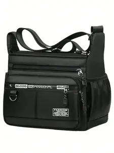 Large Capacity Men's Multi-Functional Office Commuting Shoulder Messenger Bag – Waterproof, Multi-Pocket, Convertible to Backpack or Crossbody, Ideal for Business, Travel & Daily Use