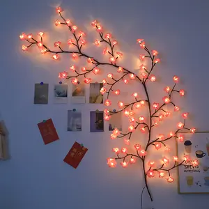 LED Branch Light Vine Lamp Cherry Blossom Atmosphere Indoor Decoration Shaped Light Bendable Ambiance Color Changing LED Lights