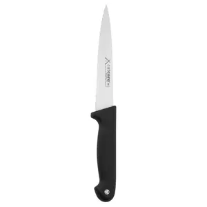 CatCora Serrated Utility Knife, Professional 6-Inch German Steel Blade For Peeling Potatoes, Cutting Sandwiches, and Garnishing, Ergonomic Soft-Grip Handle, NSF-Certified Kitchen Knife
