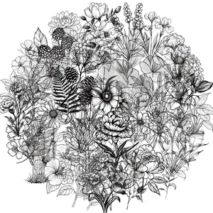 Flower Pattern Sticker, 50pcs/set Waterproof Self Adhesive Decor Paper, Decor Sticker for Gift Greeting Card & Water Bottle & Laptop, Ornaments