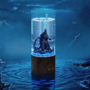 Monster Decorative Lamp, Color-Changing Night Light with Rotating Water Effect - Ambiance Table Lamp Classic Movie-Themed Decor, Perfect for Bedrooms, Parties, or Collector's Displays