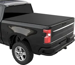 Soft Roll Up Pickup Truck Cover for 2019-2025 Chevy Silverado/GMC Sierra 1500/2500HD/3500HD, Fits Fleetside 5.8 FT Truck Bed, Car Accessory Protector, Pickup Truck Covers, Fits Fleetside Beds, Car Accessories