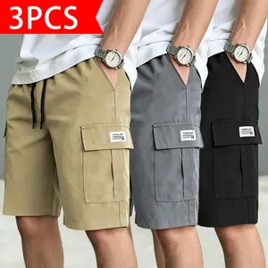 Men’s 3-Pack Cargo Shorts Bundle – Heavy-Duty Ripstop Fabric, Utility Pockets, Adjustable Waist, Workout-Ready – Suitable for Hiking and Construction, Summer Value Set, Men’s Shorts, summer vibes