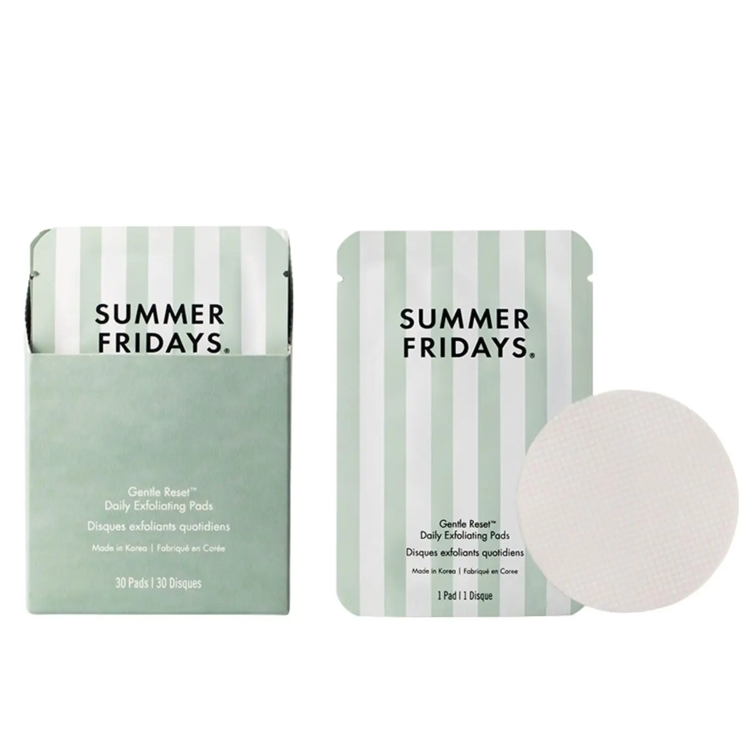 Summer Fridays Gentle Reset Daily Exfoliating Toner Pads (30 Ct)