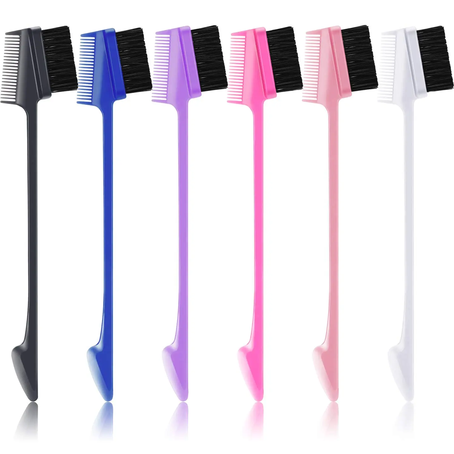 Double Sided Edge Control Hair Brush Comb Combo Pack 1 Pieces