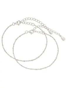 Sterling Silver Chloe Chain Bracelet Set of 2