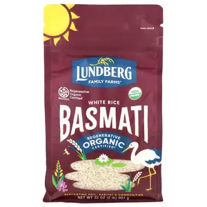 Lundberg Organic White Rice, Basmati, 32 oz (907 g)