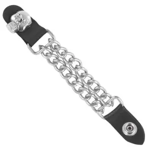 Skull Head Motorcycle Vest Cuban Chain Extenders Handmade