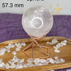Clear Quartz Crystal Polished Sphere - Healing Gift for Home Decor