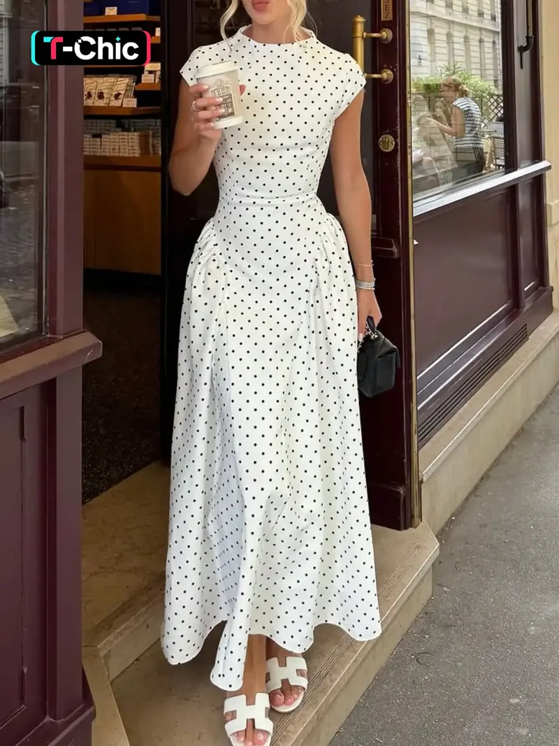 black and white polka dot dress outfit - TikTok Shop